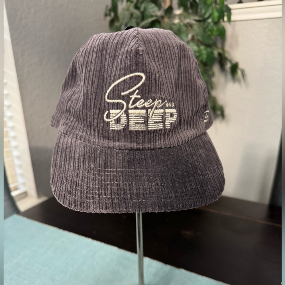 Coal The Rally Cry low profile grey corduroy cap.